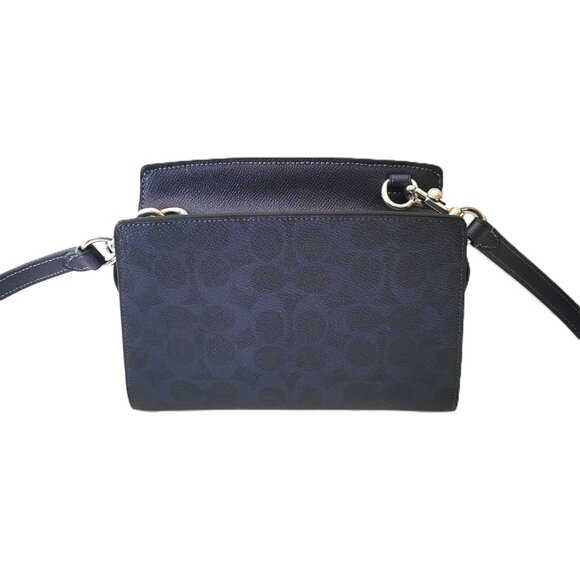 Coach CCK70 Gia Crossbody Metallic Signature Blue Navy - Picture 4 of 7